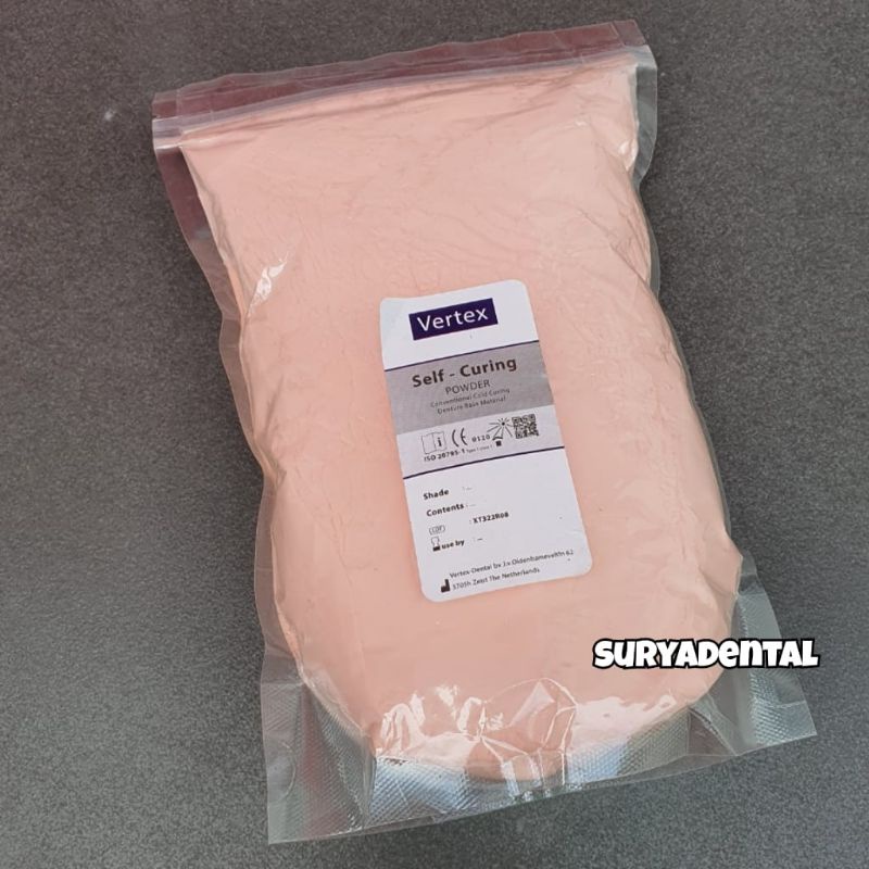 ORIGINAL VERTEX Powder Self Curing POLOS/ Bubuk Vertex Merah SCV Polos