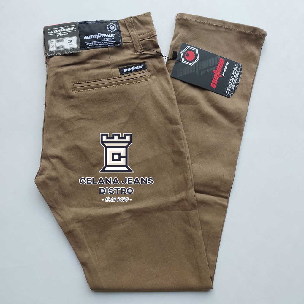 Celana Chino Panjang Mocca Pria Distro Continue