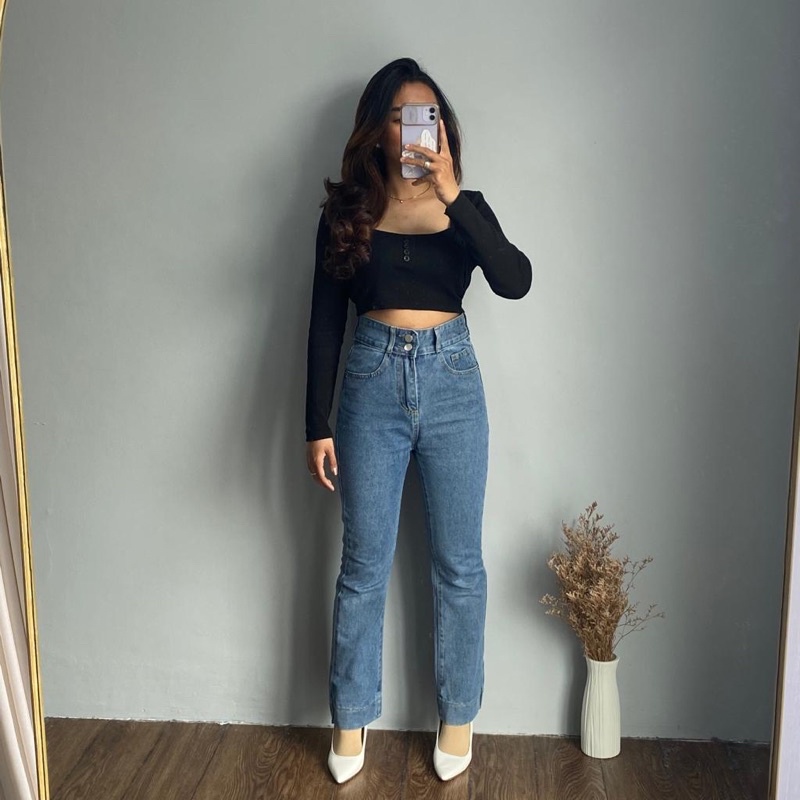 [LUXE.DLABEL] - D70 Jeans | Celana panjang Highwaist wanita Jeans import premium Jeans wanita polos ripped jeans High waist jeans wanita bkk Celana jeans High waist Baggy jeans Wideleg Jeans Kulot jeans Boyfriend jeans Wanita