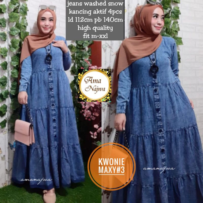 gamis jeans KWONIE #3 by ama najua