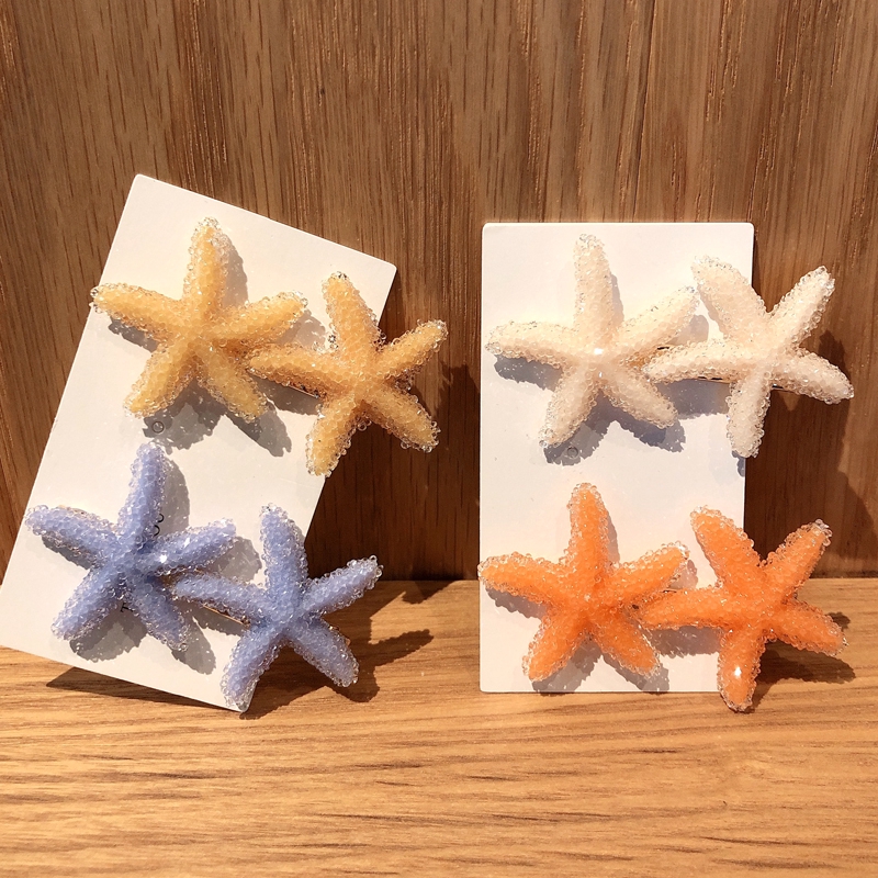 Spring New Stars Delicate Hairpin Girl Starfish Princess Bangs Hair Accessories