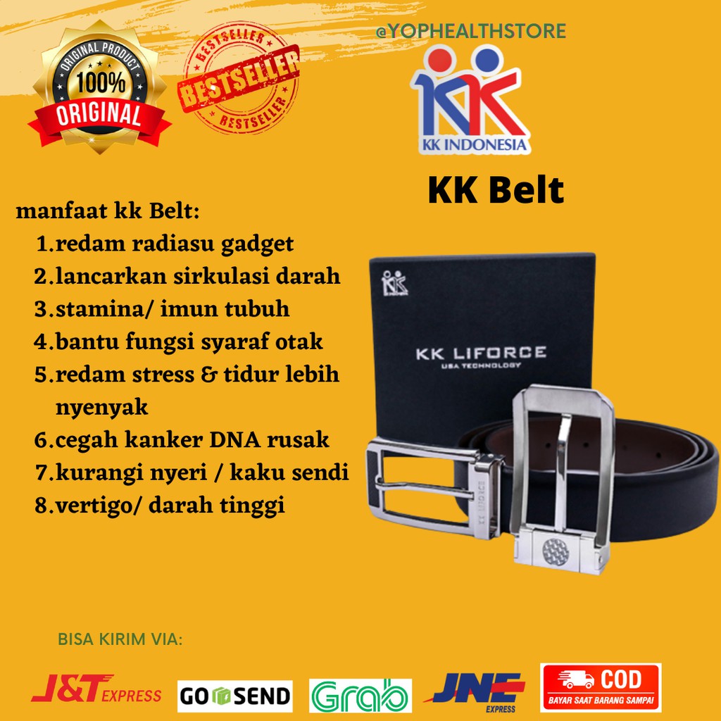KK Belt Sabuk Kesehatan KK Liforce Atta Halilintar KK Indonesia Meredam Radiasi Elektro Magnetik