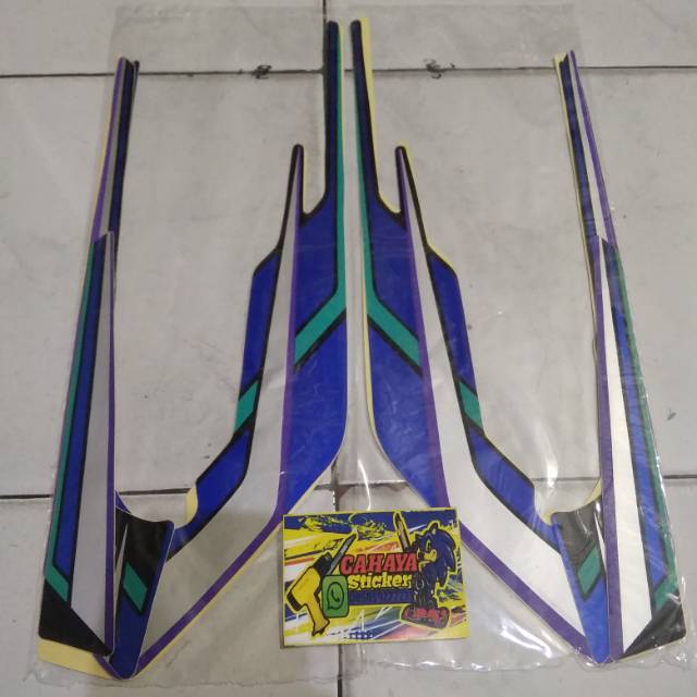 Striping Lis Sticker Rx Spesial / Rx S Standar Tahun 1994 Warna Biru