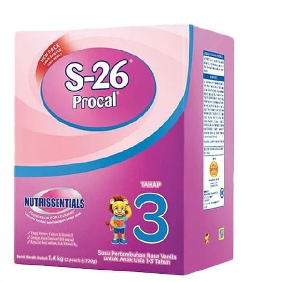 

S26 PROCAL 3 VANILA SUSU BOX 1400G 1400 G