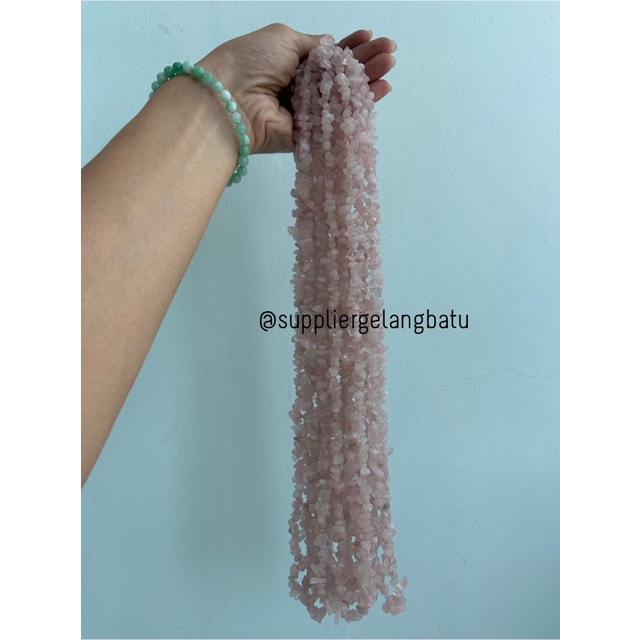 kerikil Batu alam ROSE QUARTZ 1cm kuarsa pink kalimantan pilihan akik