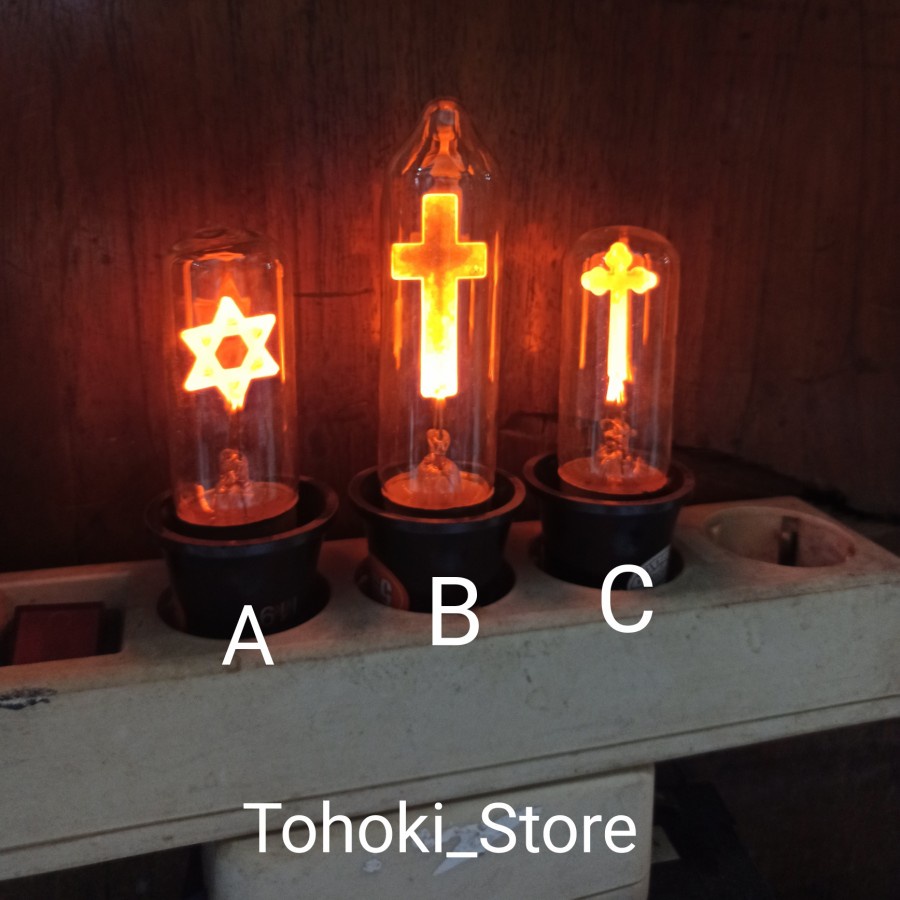 Lampu Hias Salib/ Star of David/ Lampu Tidur E27