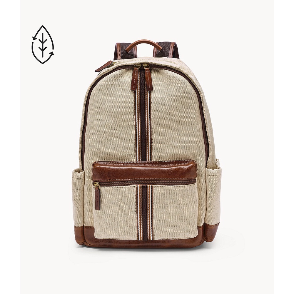 Fossil Buckner Natural Fabric Backpack Tas Ransel Pria MBG9594-101