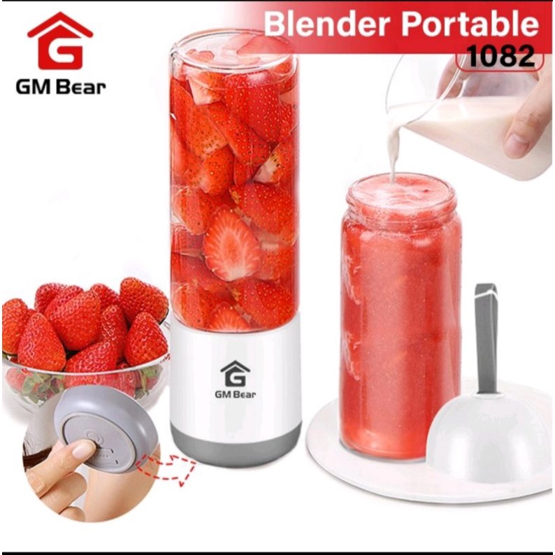 BLENDER PORTABEL JUICER 4buah mata pisau By GM BEAR
