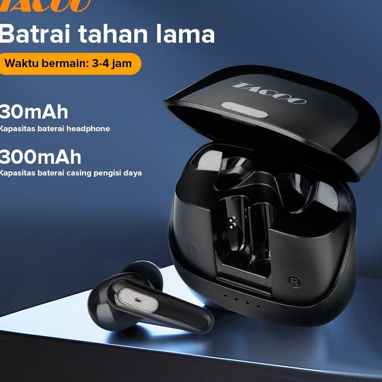 Lagi Tren.. (New) TACOO TWS Buetooth Earphone JS80 Hifi Sound Super Bass Stereo Built-In Mikrofon Ga