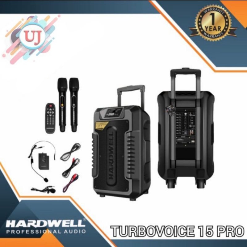 Speaker Portable 15 Inch Hardwell Turbovoice 15 PRO USB Bluetooth Original