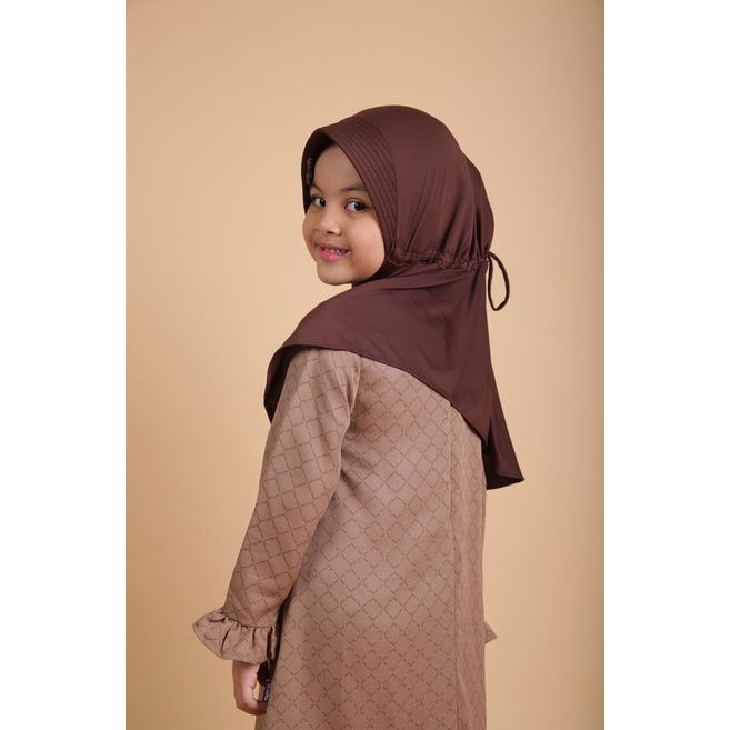 HIJAB ANAK/JILBAB TALI SERUT ANAK M/BERGO JERSEY PREMIUM/KERUDUNG INSTAN ANAK