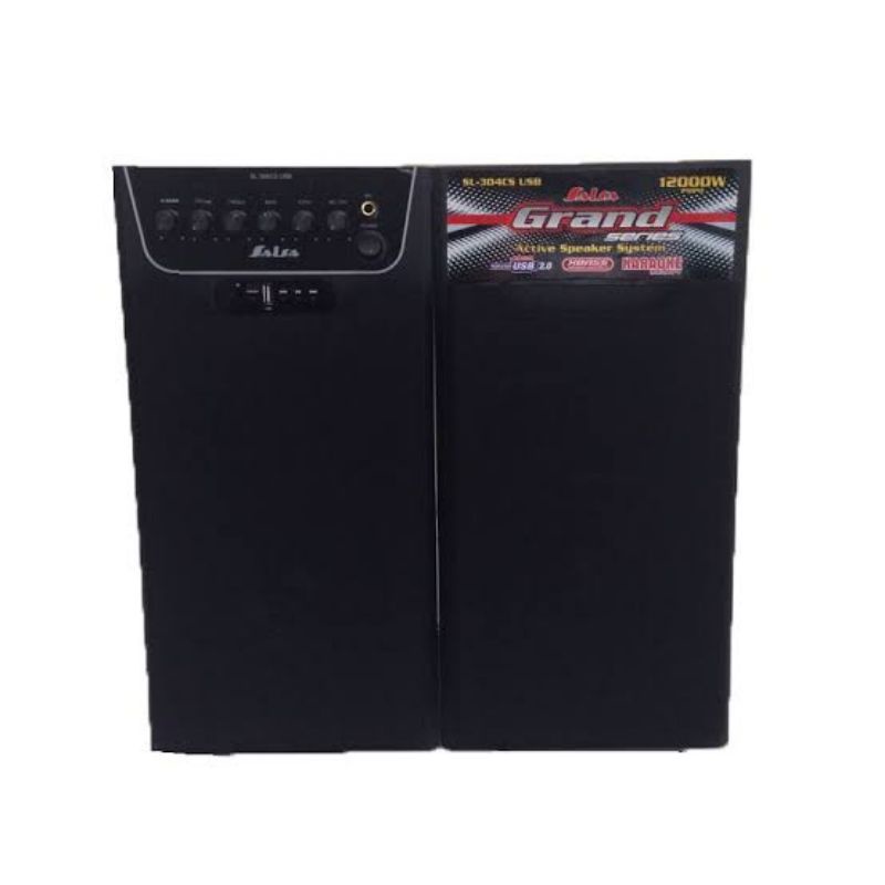 ACTIVE SPEAKER AKTIF SALSA 304 SD MMC CARD USB MP3 PLAYER FM TUNER AUX XBASS SYSTEM GARANSI BAGUS