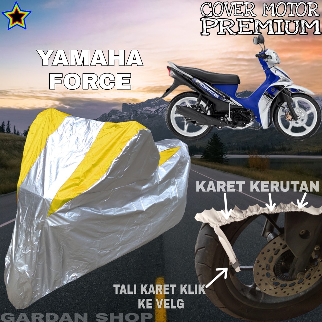 Sarung Motor YAMAHA FORCE Silver  KUNING Body Cover Yamaha PREMIUM