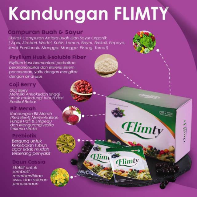 FLIMTY FIBER ORIGINAL BEST SELLER/ FLIMTY SUPLEMEN DETOX DIET DAN PELANGSING