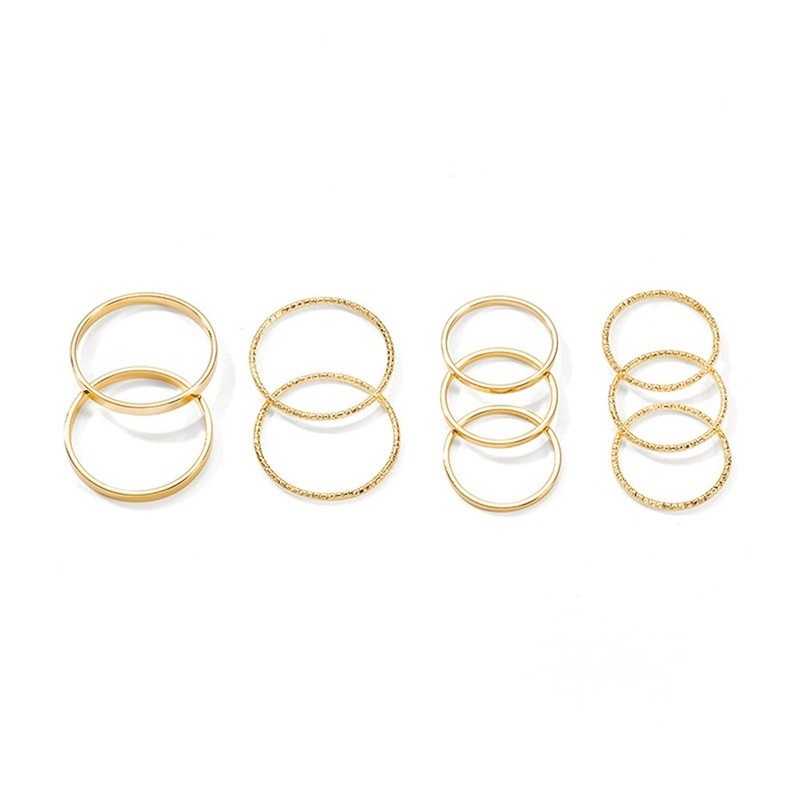 10pcs / Set Cincin Jari Gaya Vintage Korea Untuk Pria Dan Wanita