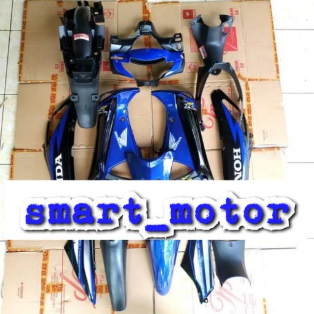 Cover Body Halus Motor Supra X 125 Tahun 2005-2006 - Biru