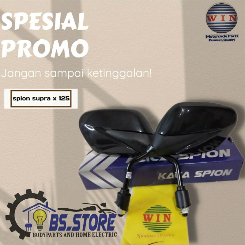 SPION SUPRA X 125 HITAM 2004 2005 2006 2007 2008 2009 2010 2011 2012 2013 STANDART | MERK WIN