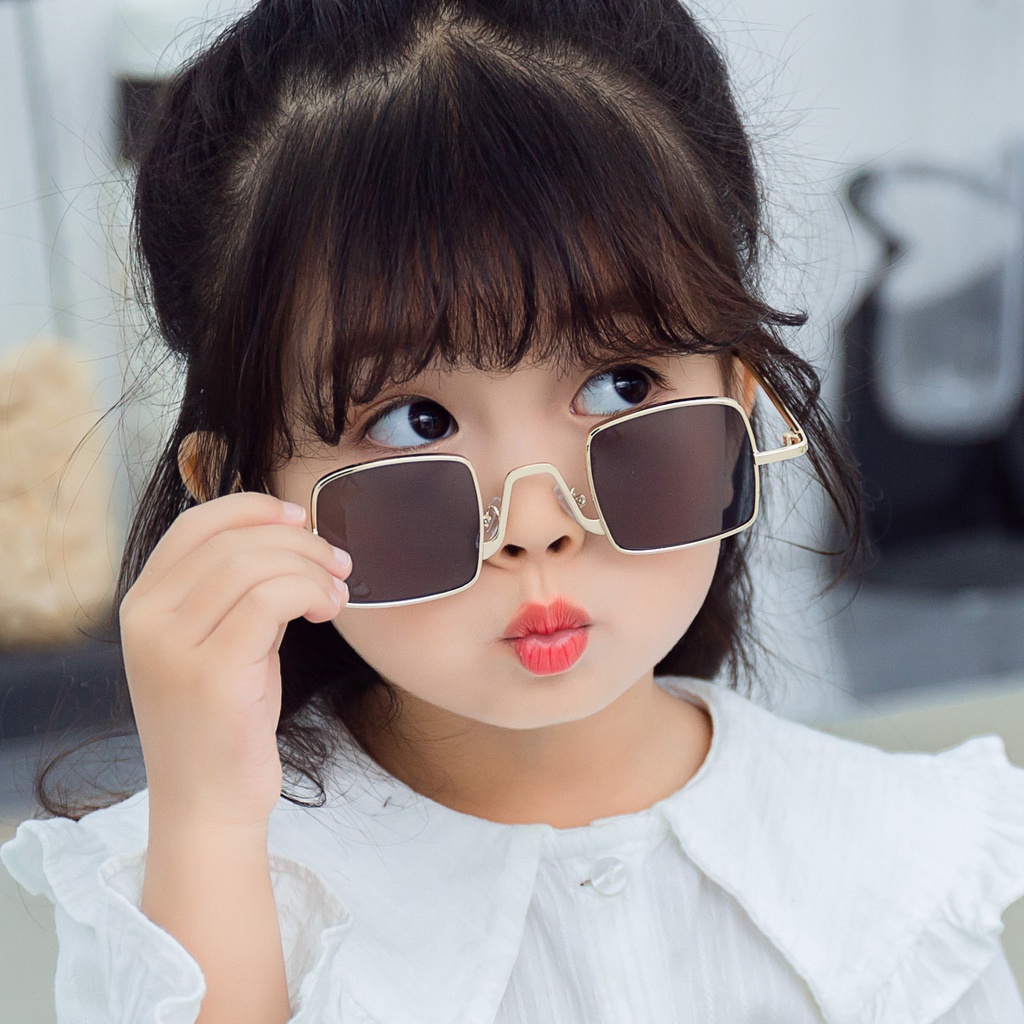 Beda Kaca Mata Gaya Anak Perempuan Gaya Kotak Square Kacamata Anak Kecil Cewe Cewek Fashion Korean Style