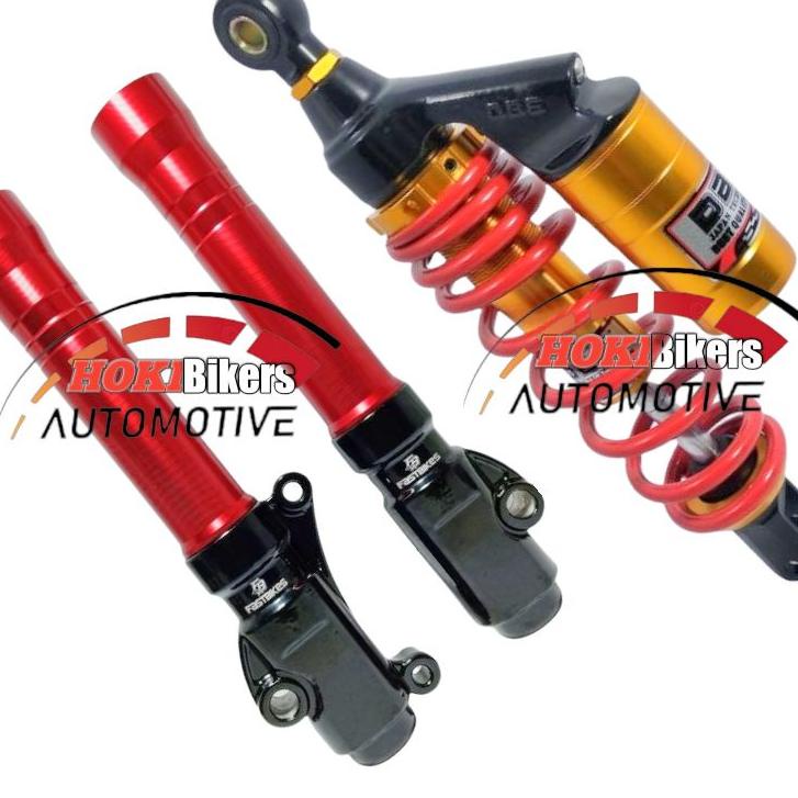 ✪PROMO✪ paket shockbreaker set depan belakang motor matic Honda beat-scoopy-vario fi-genio DBS model