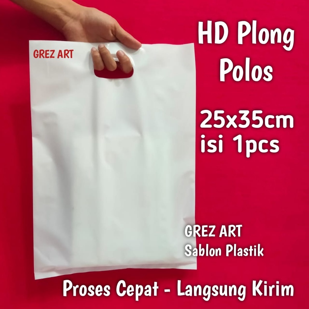 Plastik Plong HD Polos Tebal, 25x35 (per pcs) / Plastik Olshop Pond