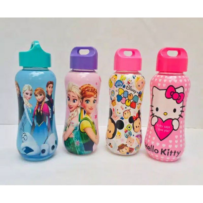 BOTOL MINUM ANAK MINI LEKUK SUSU KARAKTER UK 350 ML BPA FREE