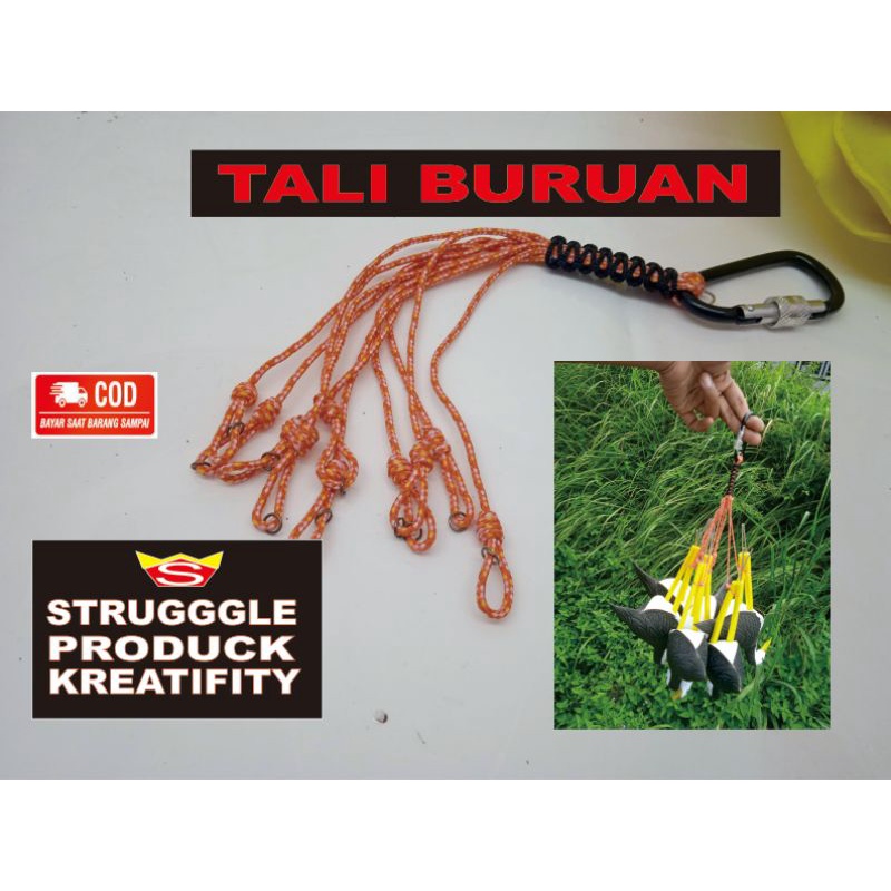 TALI IKAT BURUAN (STRUGGLE) BURUNG RUAK RUAK, TEKUKUR, BALAM, BELIBIS, MANDAR