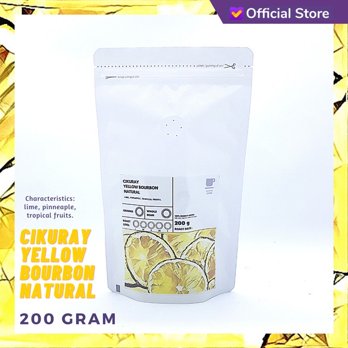 

✨COD✨ CIKURAY YELLOW BOURBON NATURAL 200 GRAM ARABICA COFFEE | SUTOYO COFFEE - BIJI