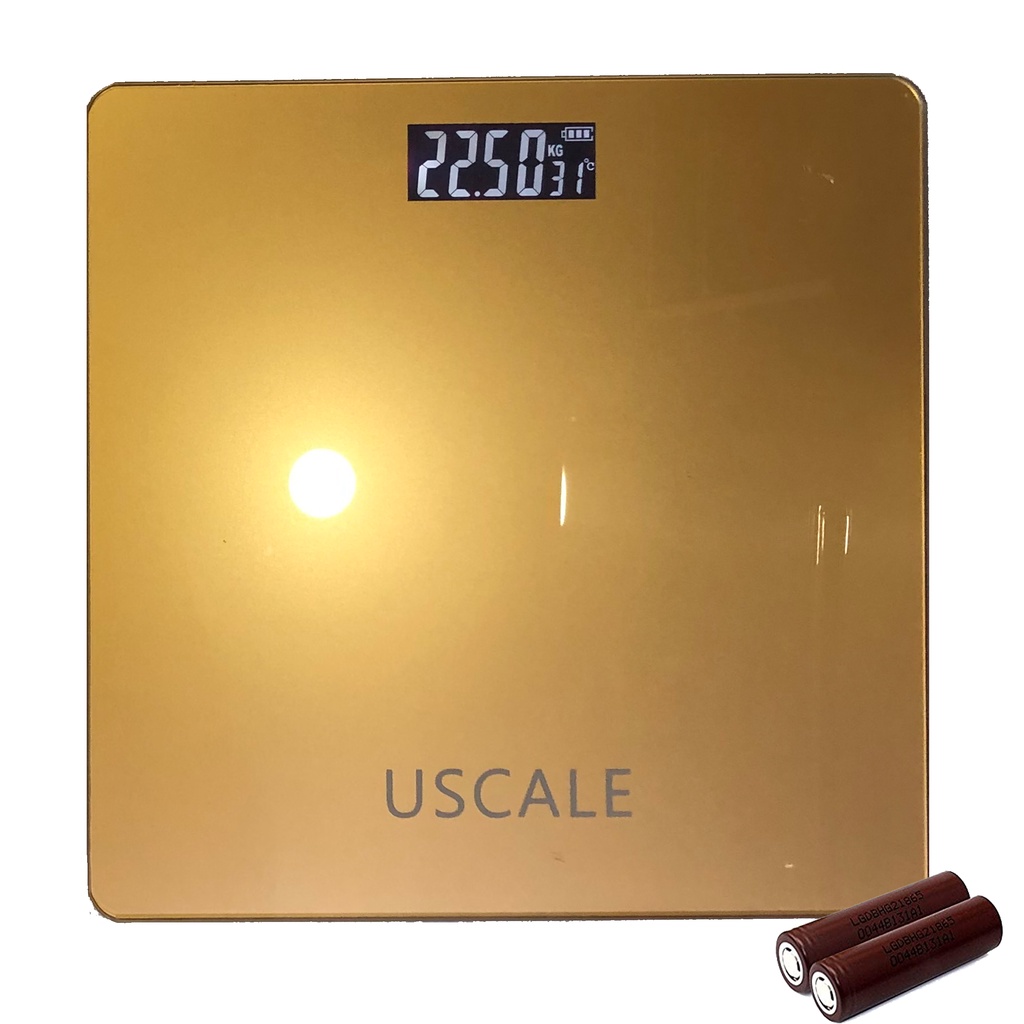 TIMBANGAN BADAN DIGITAL LAYAR LCD &amp; TEMPERATURE uscale 26x26 max180kg