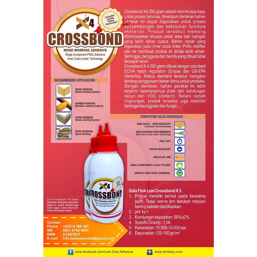 Diskon Lem Kayu Untuk Gitar Crossbond X4 Murah