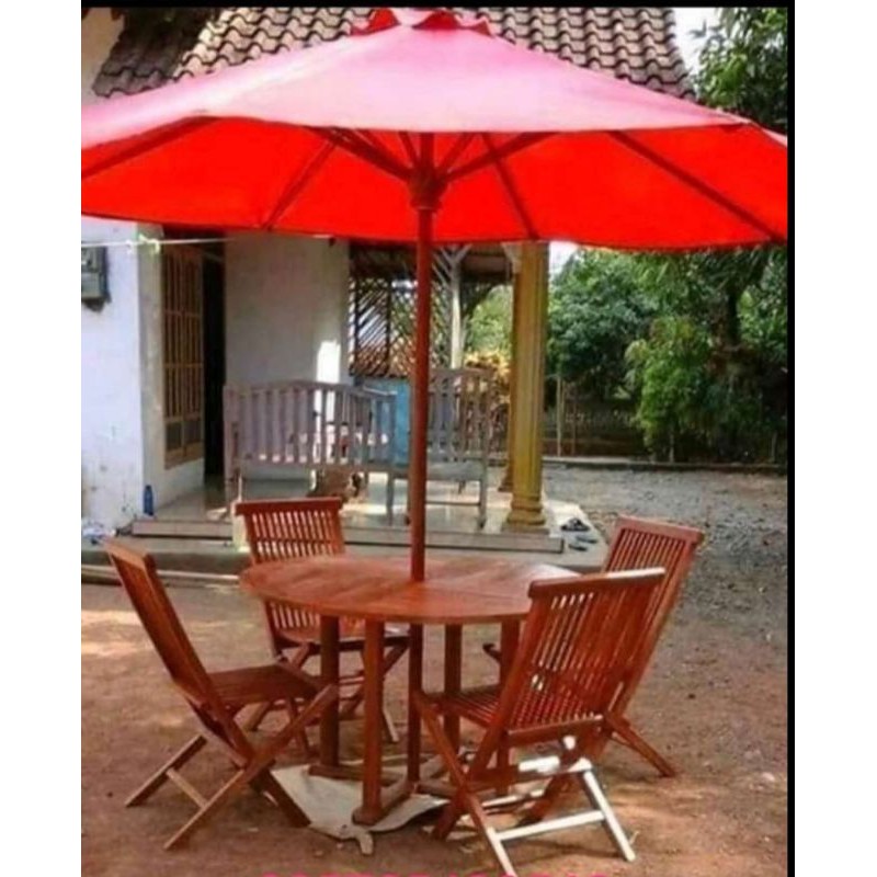 Kursi meja payung taman jati