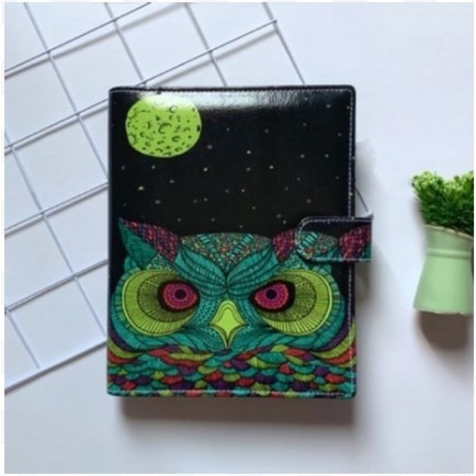 

Hadir Binder Ready Owl Reading Printing Kulit Multiring 20Ring A5 26Ring B5 Limited