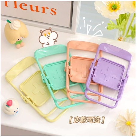 Holder Handphone Miniatur Kursi Mini /  Stand Holder Hp Macaron Model Kursi / Kursi Hp Warna Warni / Kursi Hp Lipat Standing Universal