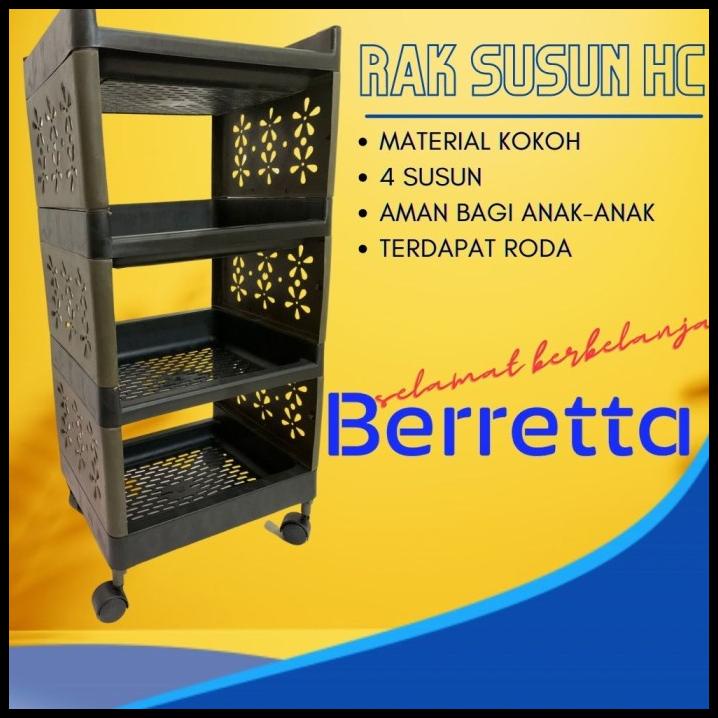 Rak Apartemen Hc 4 Susun - Rak Serbaguna 4 Susun -Rak Salon 4 Susun Hc