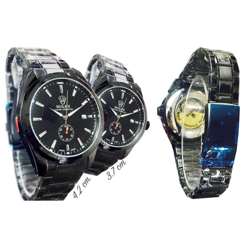 JAM TANGAN ROLEX COUPLE STAINLESS FULLBLACK