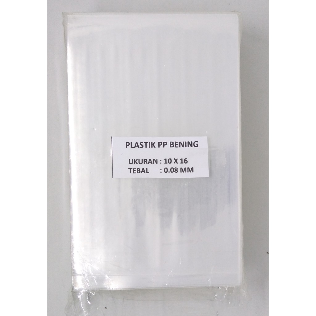 PLASTIK OPP TEBAL TANPA LEM UK.10X16 , 12X22 , 15X25 , 13X20