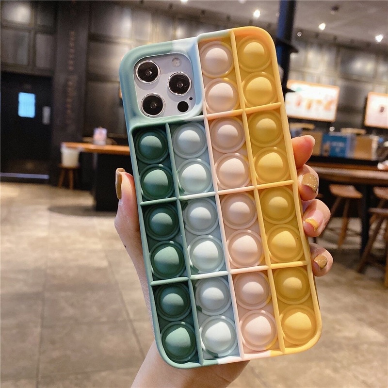 PROMO CASE POP IT IPHONE 6 7 8 7+ 8+ XR X XS MAX 11 12 PRO MAX MINI SILIKON BUBLE TREN