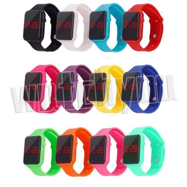 ✨READY✨  COD JAM TANGAN WANITA PRIA RUBBER DIGITAL LED WATCH MURAH BERKUALITAS