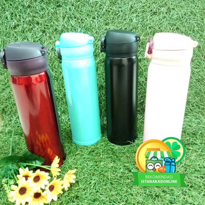 Botol Minum Termos Tumblr Stainless 500 ml Portable Premium(W2J7) Termos Es Botol Minum Tumblr Sedot