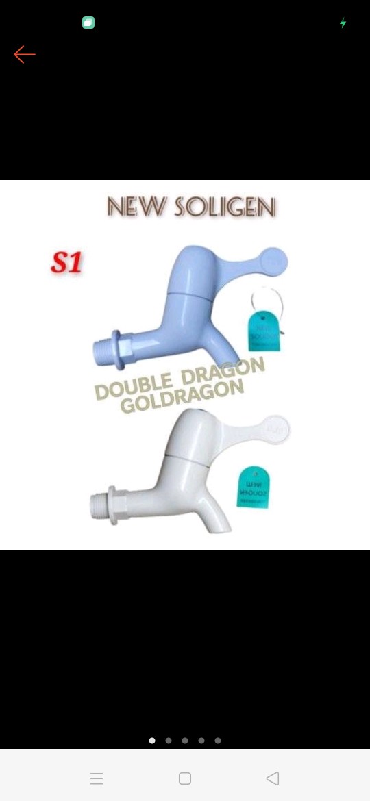 Kran Tembok Plastik Pvc New Soligen S1 Engkol