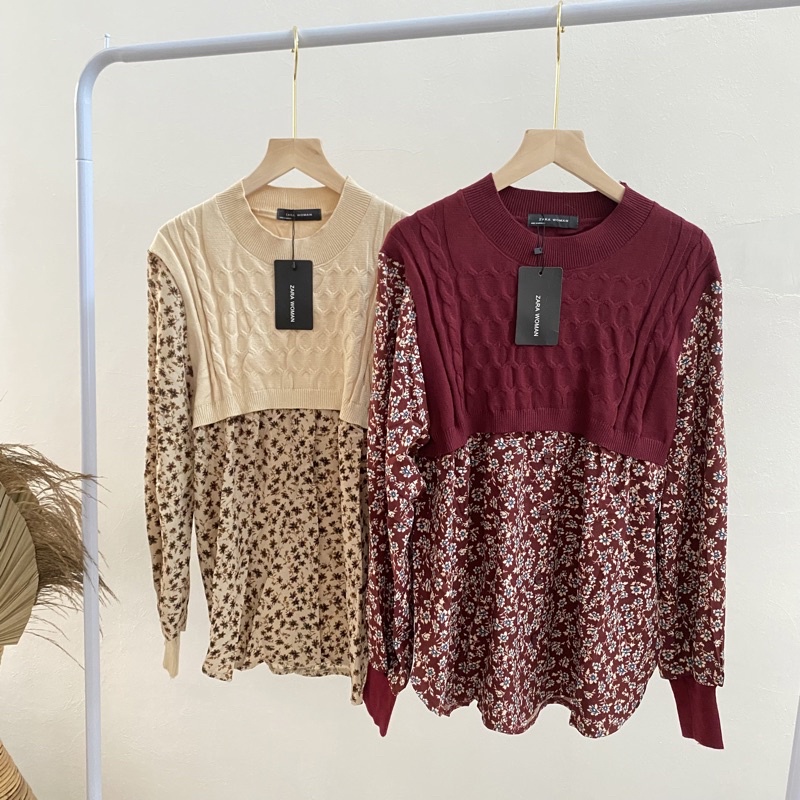 ZARA WOMAN ARA RAJUT IMPORT BLOUSE ATASAN