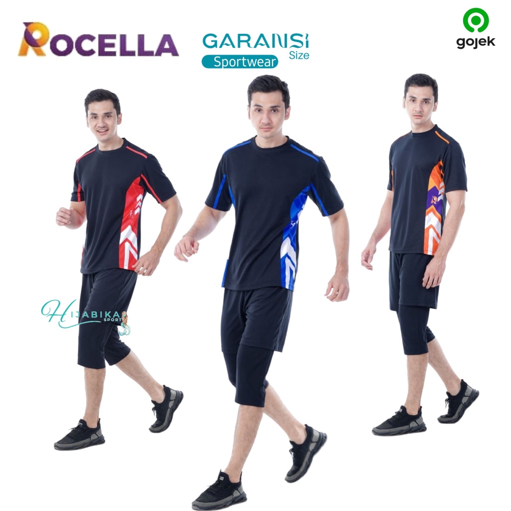 Baju Kaos Seragam Setelan Olahraga Jogging Volly Bersepeda Pria Guru Jumbo Lengan Pendek Celana Panj