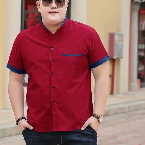 ✾ Kemeja BIGSIZE HEM PRIA / TOPBOY / Kemeja Atasan Jumbo Oversize Besar Pakaian Hem XXL XXXL ◙