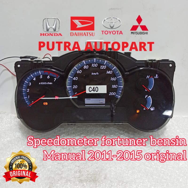 speedometer kilometer fortuner bensin manual 2011-2015 original