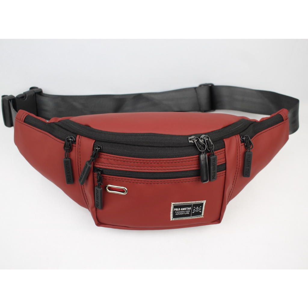 Waistbag Waterproof Polo Amstar Best Quality Tas Pria Tas Pinggang Tas Selempang Pria Anti Air Tas Selempang Pria Distro