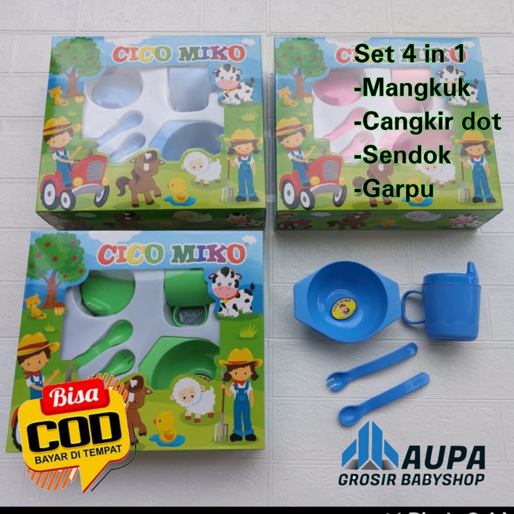 Peralatan Makan bayi Sedang 1 set feeding set Premium