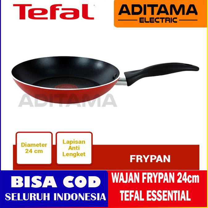 Tefal Essentials Frypan 24cm/ Wajan Teflon Tefal Essential Frypan 24cm