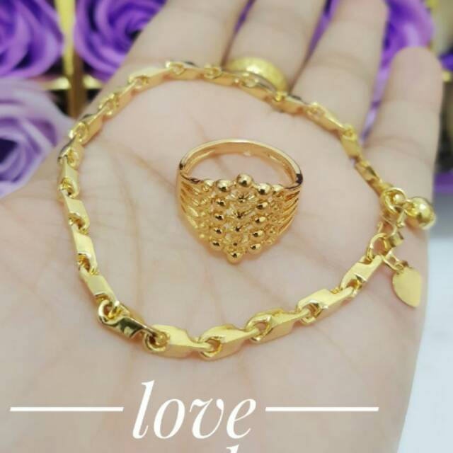  Gelang  cincin lapis emas  24k  Shopee Indonesia