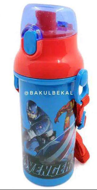 Botol Minum Shd 480ml Botol Air Teguk Anak Tali Panjang Karakter Water Bottle Avengers Little Pony