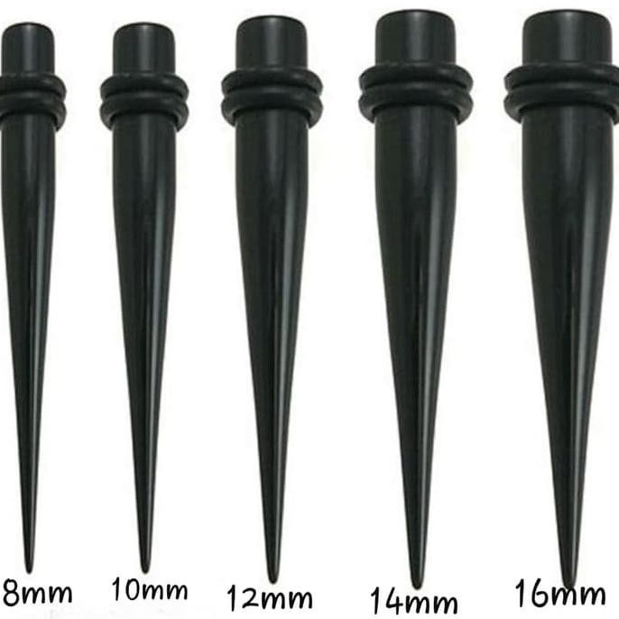 

Tapper acrylic black 14mm dan 16mm