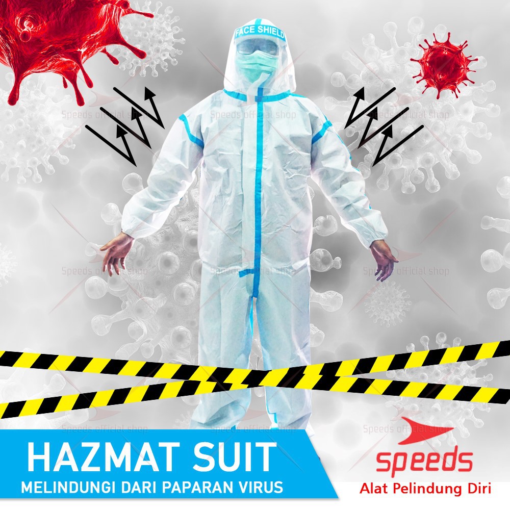 SPEEDS Baju APD / Baju Hazmat Cover Mask Bagi Tenaga Medis Untuk Corona